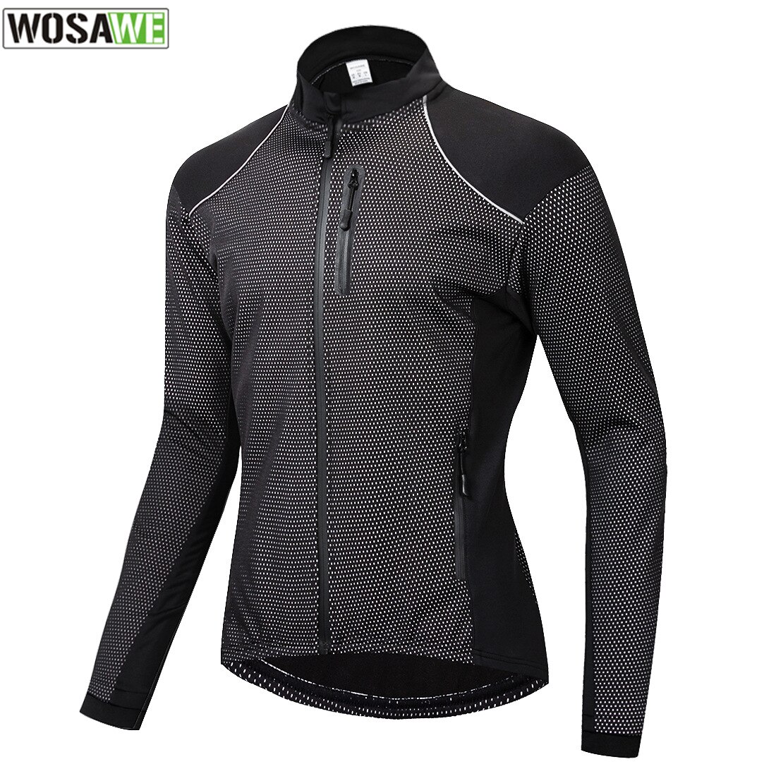 WOSAWE Dames fietsjas winter softshell winddicht thermisch fleece