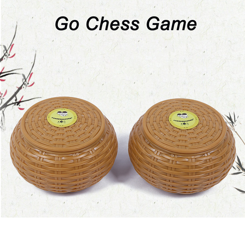 Go Game Chess with Chess Box Weiqi Chess Set Portable Weiqi Black White Chessman Chess Sets For Children Puzzle Chess