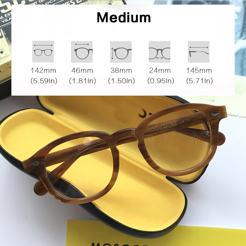 Luxe Johnny Depp Acetaat Brilmontuur Mannen Vrouwen Vintage Bril Optische Recept Bijziendheid Brillen Frame Brillen: 9