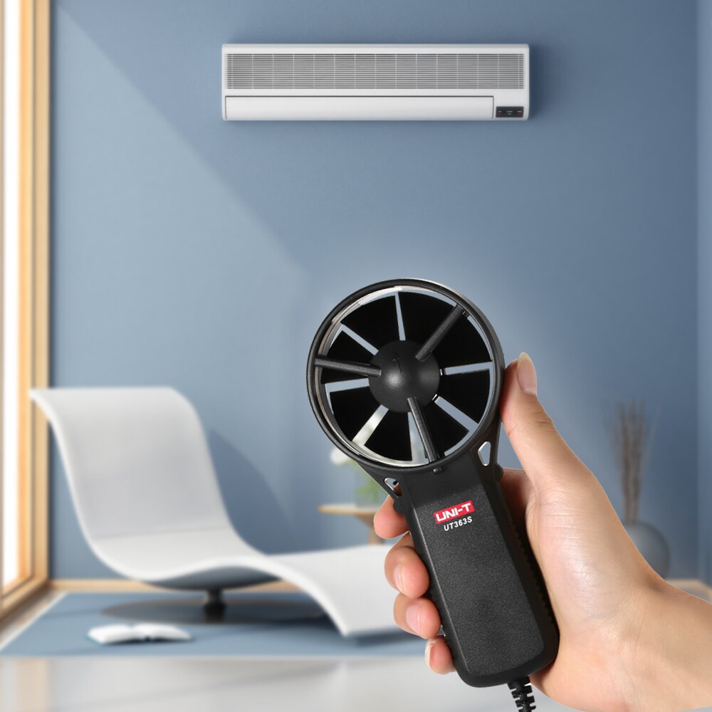 UT363S Mini LCD Digitale Anemometer Handheld Wind Meter Luchtsnelheid Temperatuur Tester