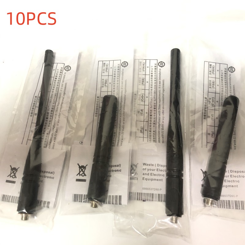 10 stk. radio uhf/vhf-antenner til motorola xpr 3300 xpr 3500 dgp 8550 xpr 7550 xir  p8668 p8600 p8608 gp328d walkie-talkie tilbehør