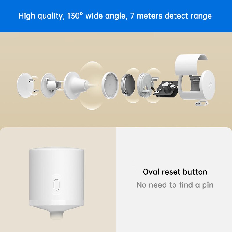 Original xiaomi mi sensor de movimento 2 corpo humano sensível luz ambiente transdutor escuro suporte bluetooth malha trabalho com mijia
