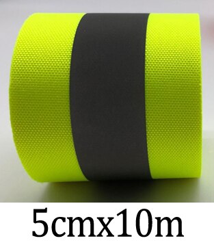 EN20471 reflective safety material ribbons clear reflective tape to sew on: 5cmx10m yellow