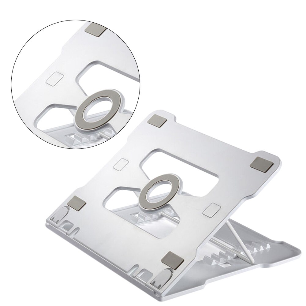 Aluminium Laptop Stand Draagbare Computer Houder Laptop Thuis Desktop Cooling Beugel Opvouwbare Computer Beugel (Plastic Pane