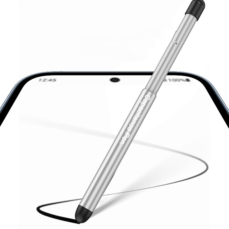 Stylet Rétractable Pour écrans Capacitifs – Smartphone, Tablette, PC – Pointe Silicone, Longueur 6,5-9,5 Cm – Noir