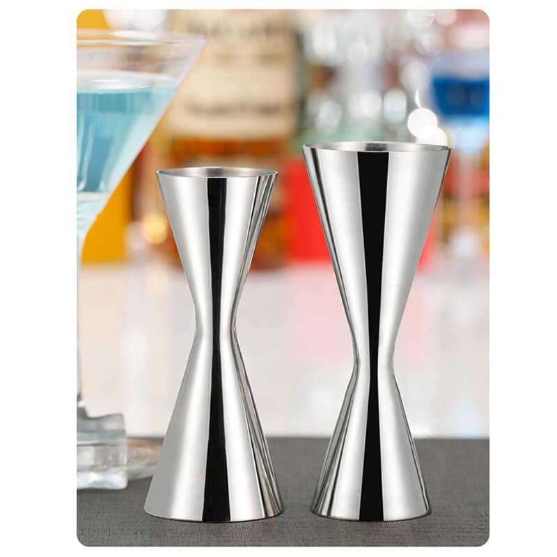 Double-headed Measuring Cup Cocktail Mixing Cup 304 Stainless Steel Ounce Glass Meter Integrated Cocktail Mixing Cup