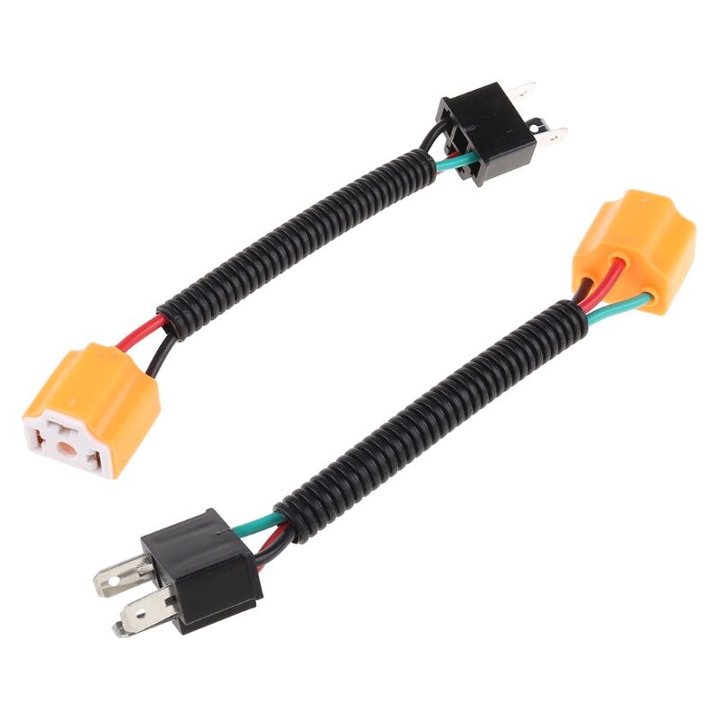 2 stuks  h4 9003 keramische kabelboom stekker kabel koplamp connector verlengstuk  e7ca