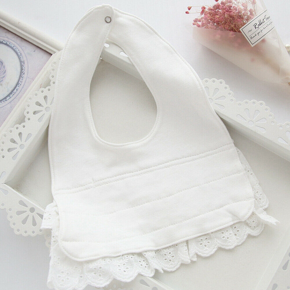 Baby Zubehör Spucktücher Baby Mädchen Bib Prinzessin Spitze Rüschen Baumwolle Bandana Lätzchen Fütterung Speichel Handtuch 100% Baumwolle