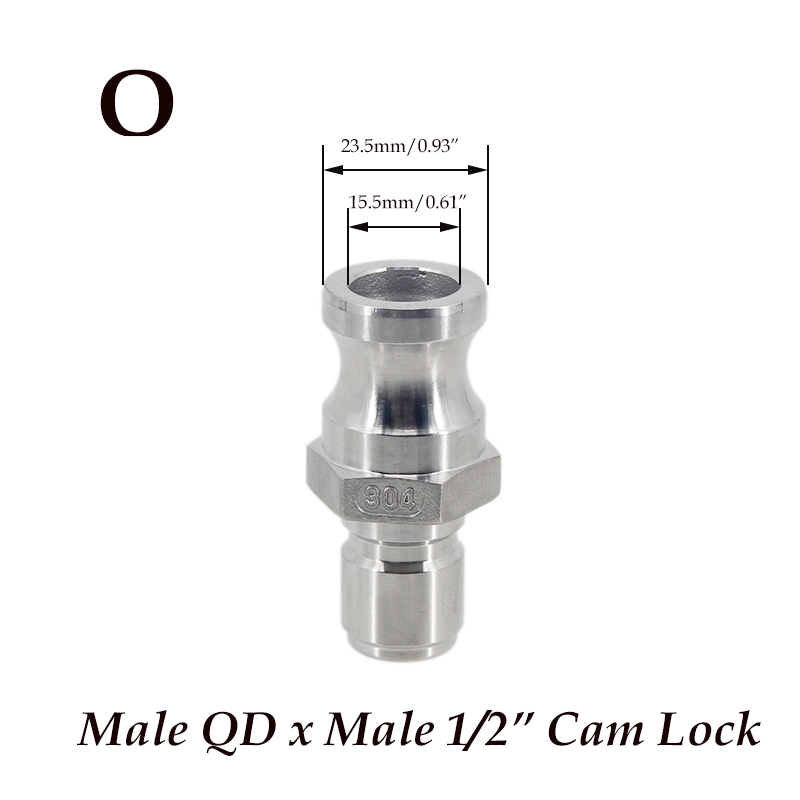 Homebrew beer quick disconnect 304 rostfritt stål kullås stil: Silver-