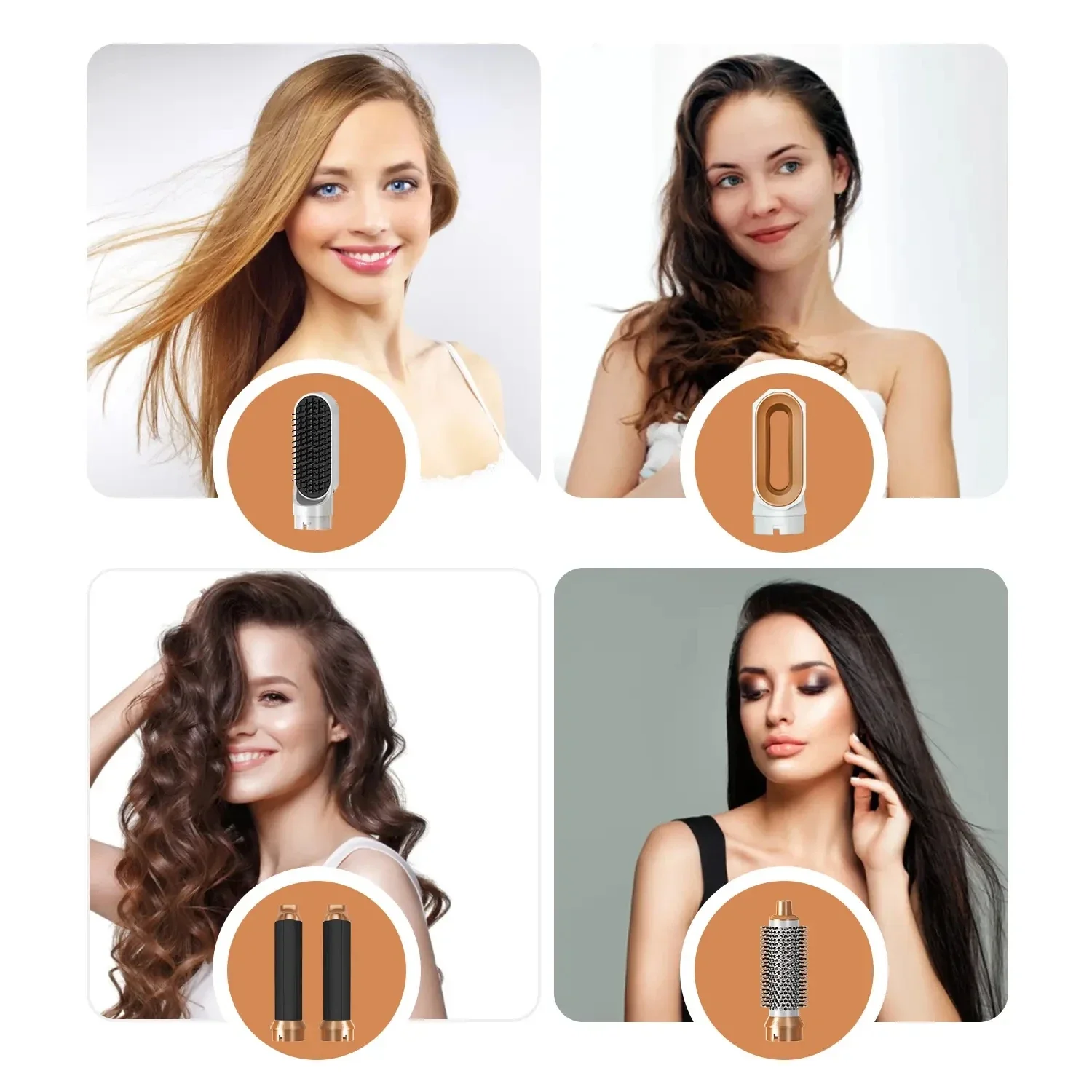 5 In 1 Föhn Multi Haarstyler Krultang Stijltang Met Haarborstel Haardroger Voor Föhn Haar Multi-Styler