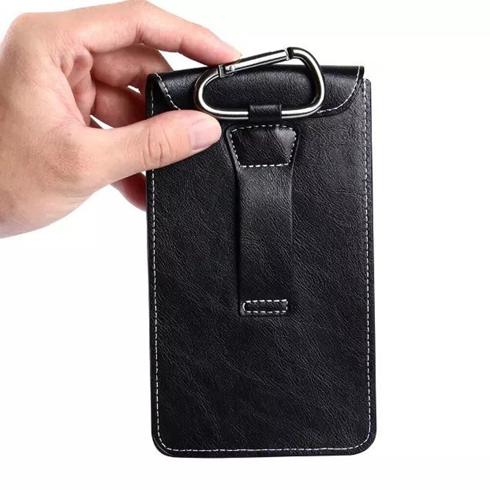 Funda Universal de cuero PU para teléfono móvil funda para Smartphone bolsa para cinturón funda para cintura para iphone Huawei Samsung Xiaomi