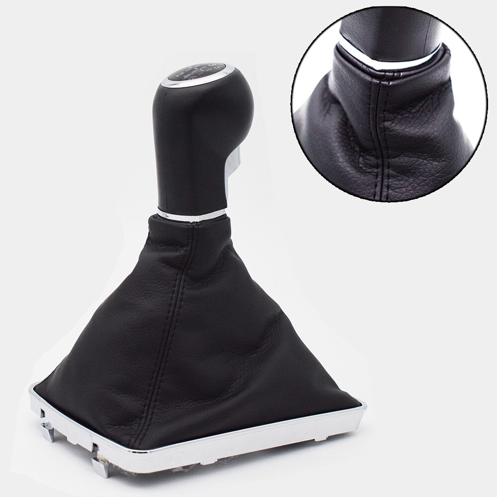 5 / 6 Speed Car Gear Shift Knob With Leather Boot Cover For Opel Vauxhall Astra H 2005 2006 2007