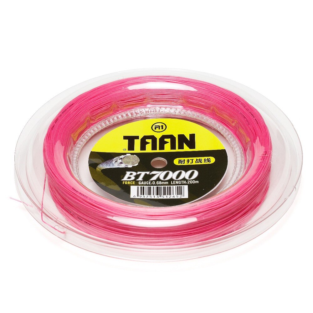 Cuerdas de bádminton TAAN BT7000, 0,68mm, duraderas, alta flexibilidad, buen Control, 200m: Pink