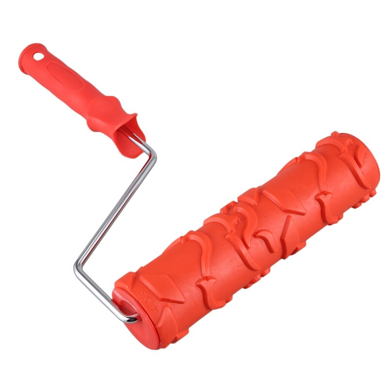 EG4105T Embossed Paint Roller 10 Inch Rubber Wood Pattern Graining Knurling Tool For Wall Decoration