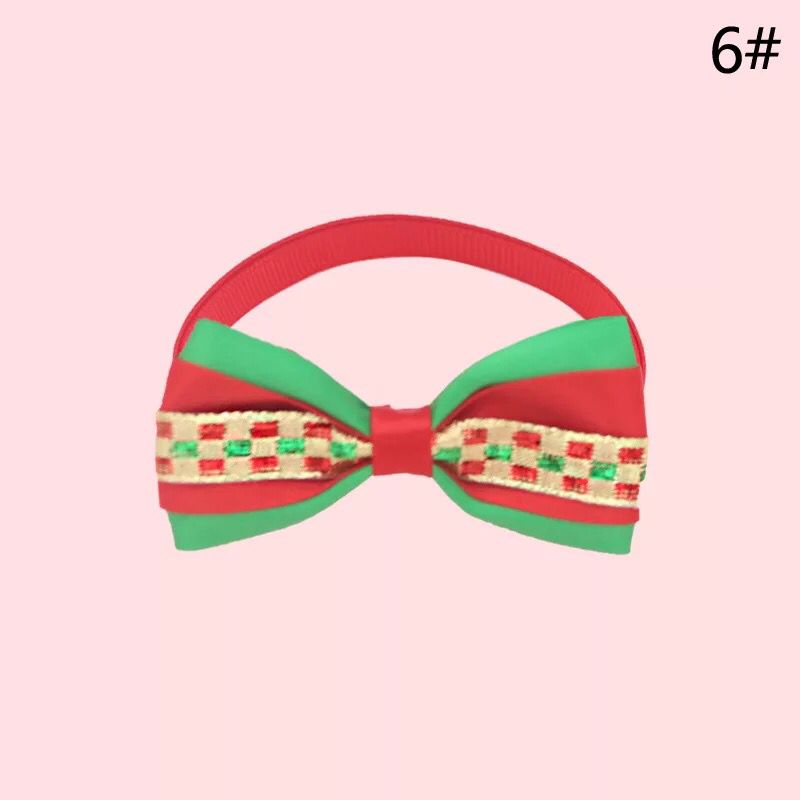 Accesorios de Navidad para mascotas corbata de perro y gato suministros para mascotas cachorros de peluche gatos miniatura accesorios para mascotas collar: Amarillo claro