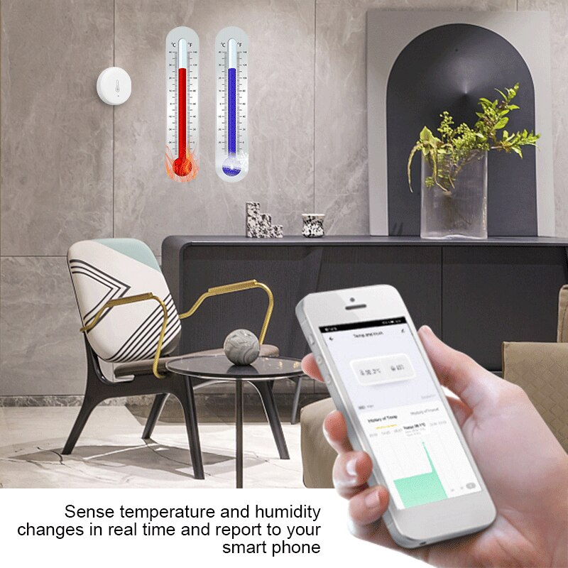Tuya/SmartLife App ZigBee Smart Temperature And Humidity Sensor Work With Zigbee Hub Via Alexa Google Home Smart Home Automation