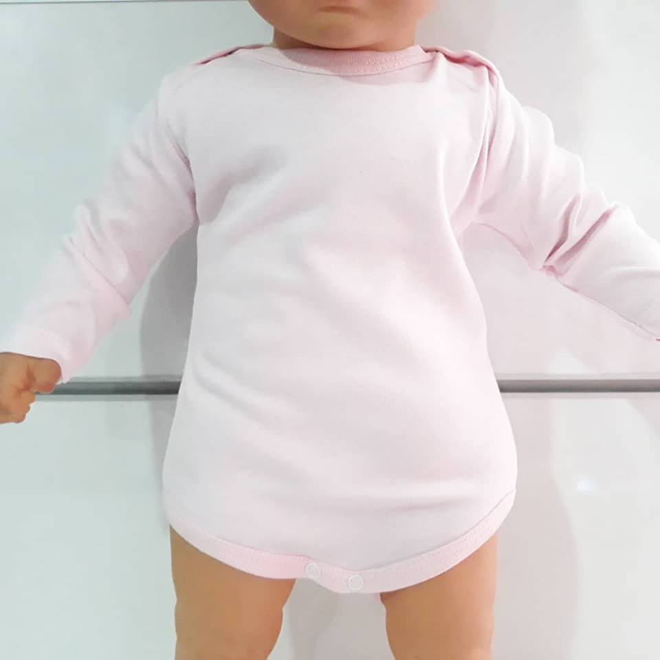 Rosa schlicht lang Ärmel Unterseite schnappen-Schnelle Gesamt Neue Baby Jungen Bodysuit Langarm Baumwolle Baby Junge Mädchen Kleidung Karosserie Outfit