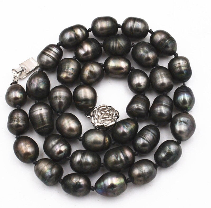 Collana con ciondolo di perle d'acqua dolce 9-10mm Catena a