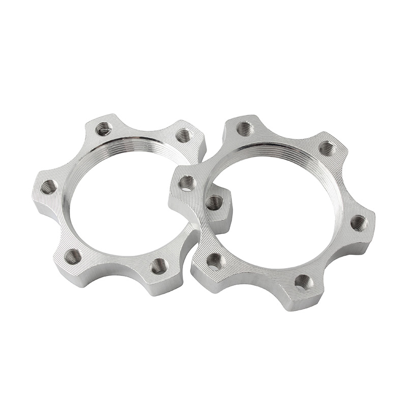 MUQZI 2 pz 44MM 48MM ruota libera cassetta filettatura mozzo discoteca freno rotore 6 bulloni adattatore flangia bicicletta: bianca