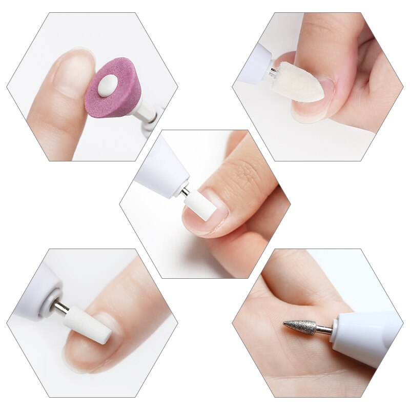 Bedste priser elektrisk neglepolerer manicure maskine fræsebor sæt poleringspen negletilbehør gel neglelak fjern