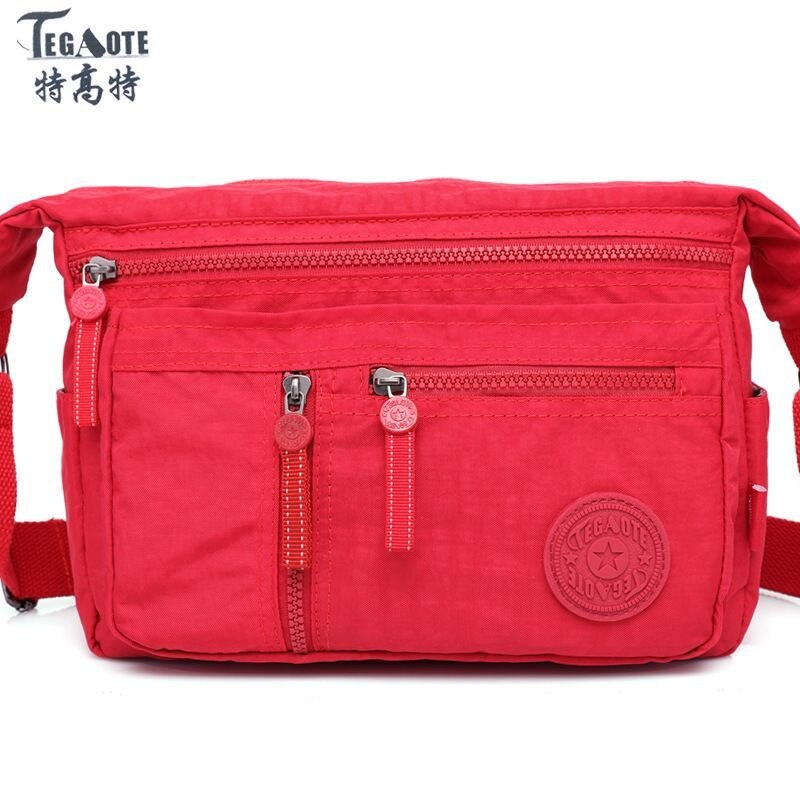 TEGAOTE Small Bags Women Messenger Shoulder Bag Crossbody Beach Bag Girl Solid Nylon Waterproof Bolsa Multi-pocket: 3