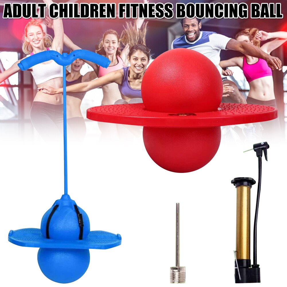 Pogo – balle rebondissante avec poignée et pompes, jouet de saut, capacité de charge maximale de 220lb, adapté aux enfants et aux adultes, offre spéciale