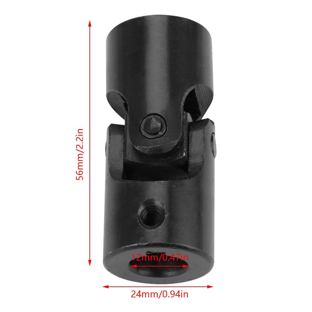 Acoplamientos de juntas universales de Metal junta engranaje acoplamientos de cardán conector junta de eje ID 12mm OD 24mm