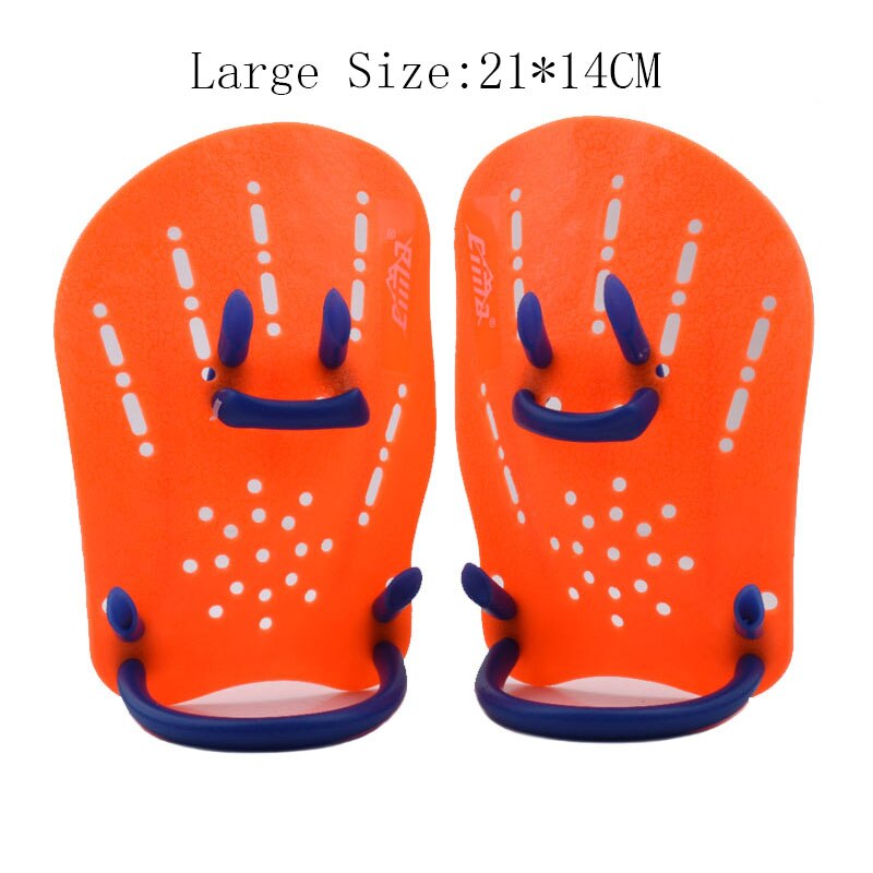 Surfen Duikuitrusting Mannen Vrouwen Zwemmen Paddle Kids Vinger Palm Hand Handschoenen Dragen Siliconen Zwemmen Vinnen Krachttraining: Orange Size L
