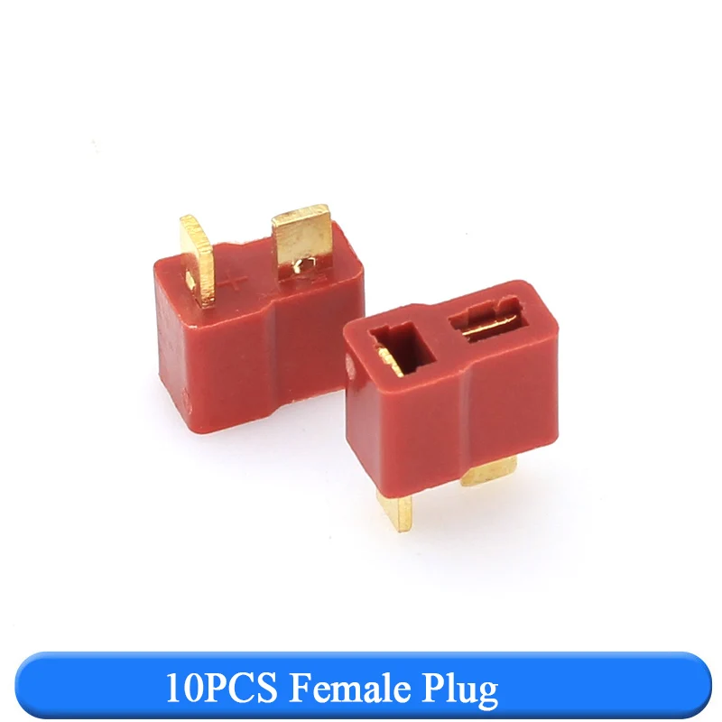 10PCS T-plug connector T-power connector Male/female A pair of male and female connectors are connected to a plug-in cable: Lavender