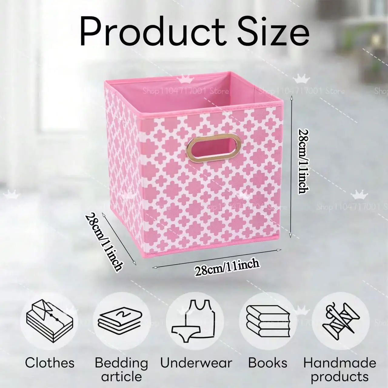 Foldable Clothing Storage Box Cube Drawer for Closet Multi-function Sundries Storage Organizer With Handle for Storage Shelves