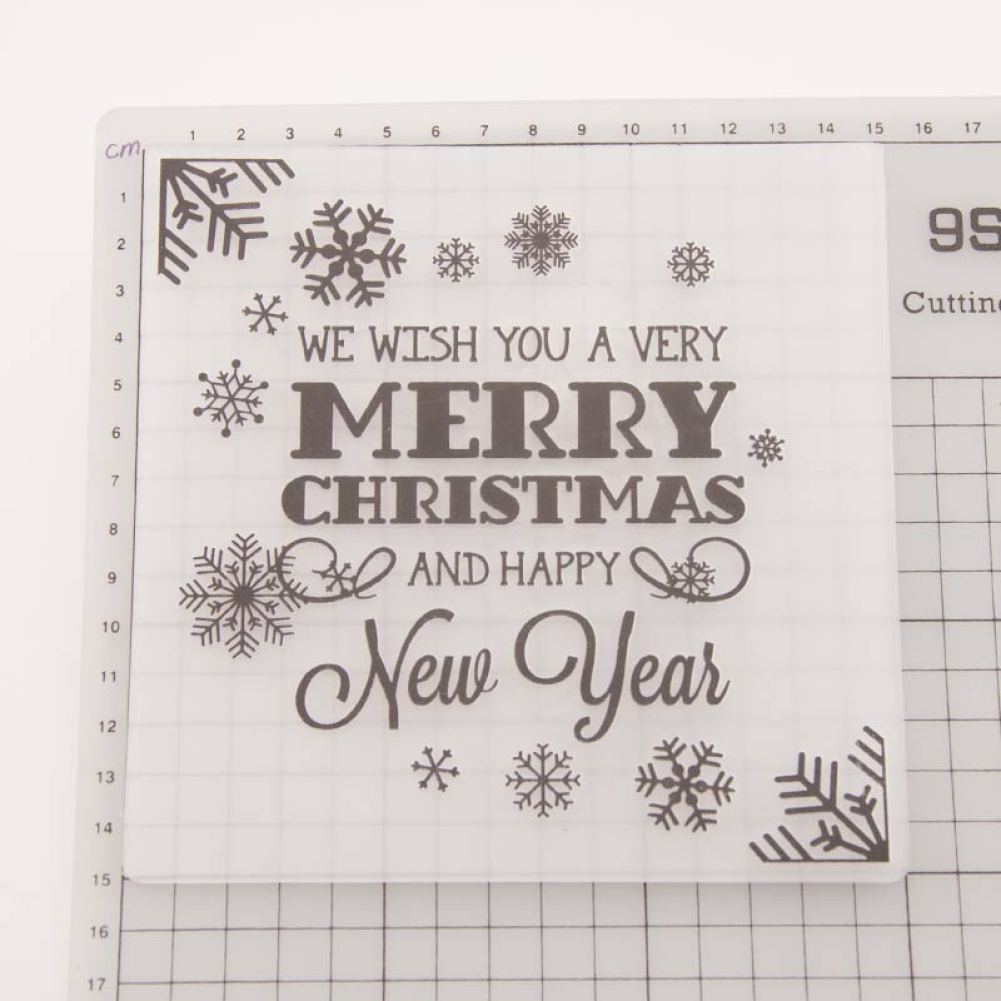God jul år plast prægning mappe skabelon til diy scrapbooking papir kort gør dekoration