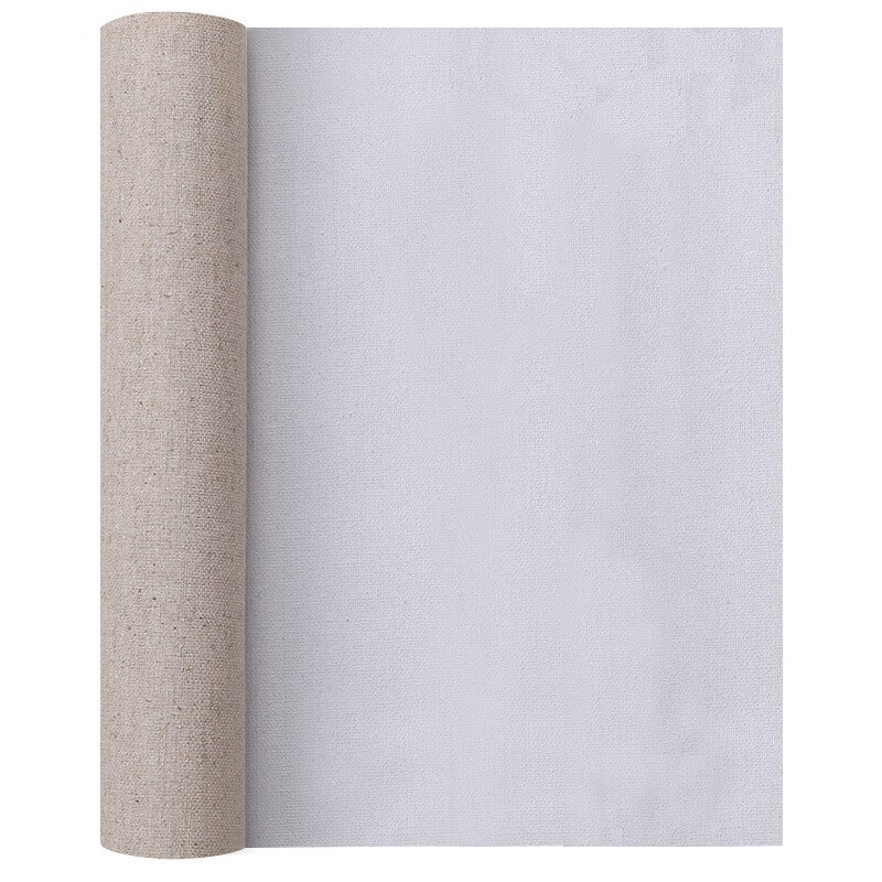 Lienzo en blanco para pintar, 28cm de ancho, mezcla de lino imprimado, suministros para artistas