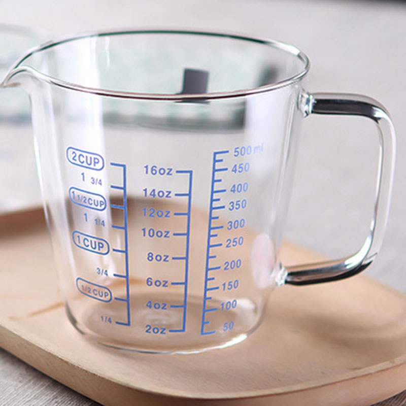Glass Measuring Cup Milk Jug Heat Resistant Glass Cup Measure Jug Creamer Scale Cup Tea Coffee Pitcher Microwave Safe
