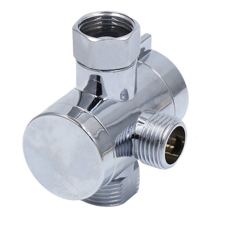 Chrome 3 Manier Diverter Slang Fitting Tee T Shape Adapter Connector Hoekstopkraan Slang Bad Douche Arm Wc