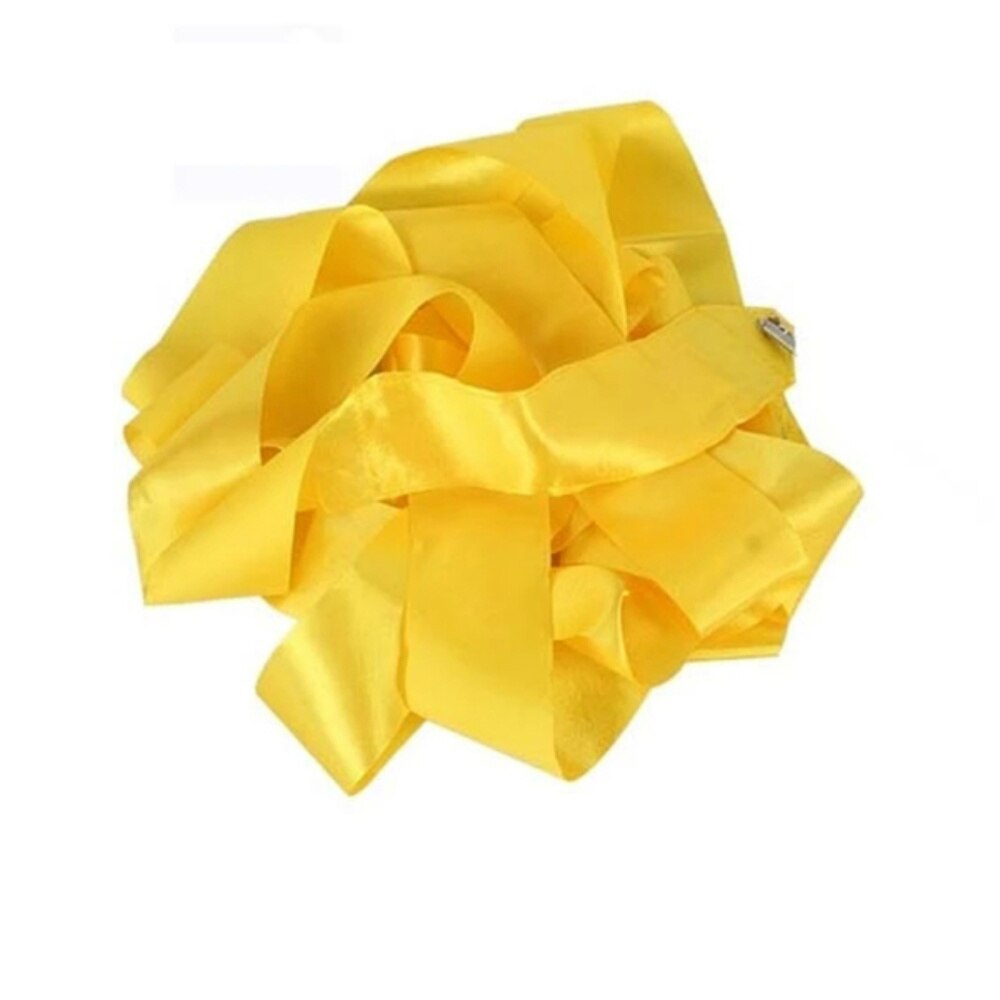 Gym Dance Ribbon Rhythmic Art Gymnastic Streamer Baton Twirling Rod Stick (Orange)