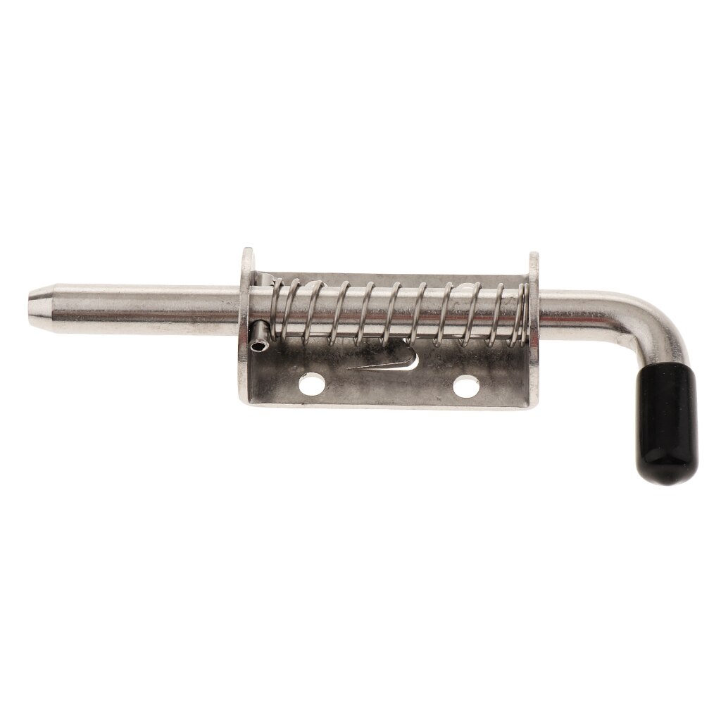 Bolt Spring Loaded Latch Home Cabinet Furniture Spring Latch with Black Handle 10mm 1 Pcs