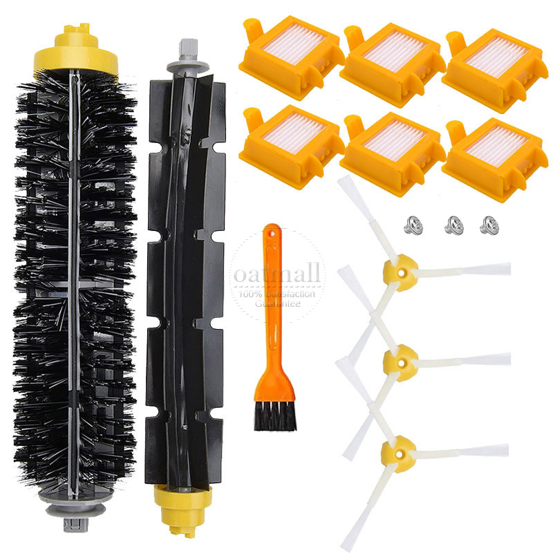 Para iRobot Roomba 770 780 790 700 Series accesorios repuestos Kit de repuesto de aspiradora cepillo lateral de cerdas filtro HEPA: Gris claro
