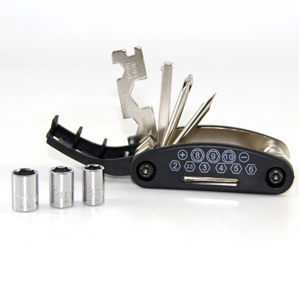 Multi Functie 16 In 1 Fiets Diy Gereedschap Mini Repareren Hand Werken Tool Set Vouwen Gereedschap Voor Bike Behoud