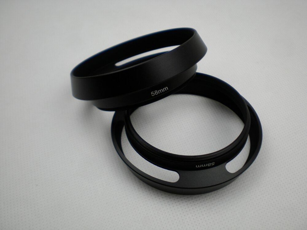 58 62 67 72 77 82mm Black Metal Vented Curved Camera lens Hood Shadow Protector Camera Accessories