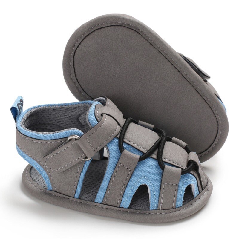 3 farve sommer baby drenge åndbar skridsikker blandet farve sko afslappede sandaler lille barn blød sål til 0-18m drenge