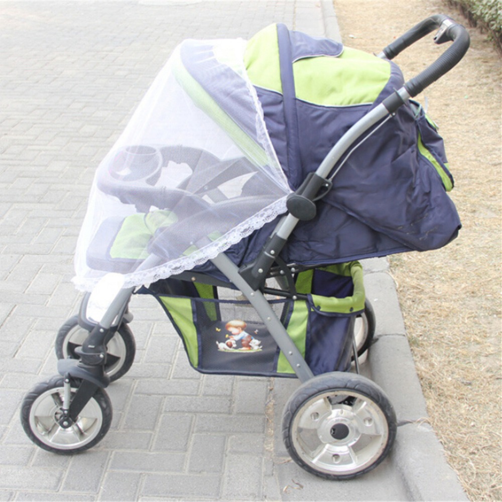 Filet à moustiquaire pour poussette de bébé 105x75cm | Filet universel de sécurité pour voiture, berceau de poussette, moustiquaire pour lit