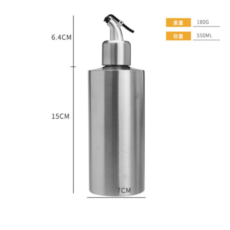 Stal nierdzewna szczelny pyłoszczelna olejarka praktyczna ocet butelka na sos sojowy naczynie na olej przyprawy kuchenne pojemnik narzędzie robić przechowywania: 550mlB