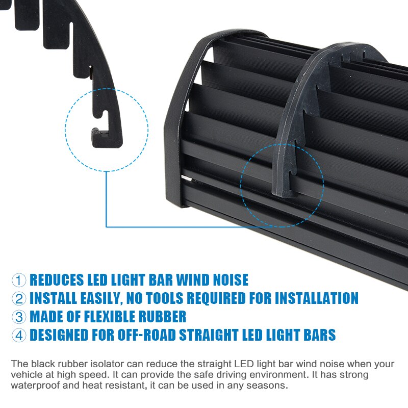 5pcs LED Light Bar Rubber Isolator Rubber Damper Reduce Noise for Jeep Off Road Light Bar Single Isolator LED light bar