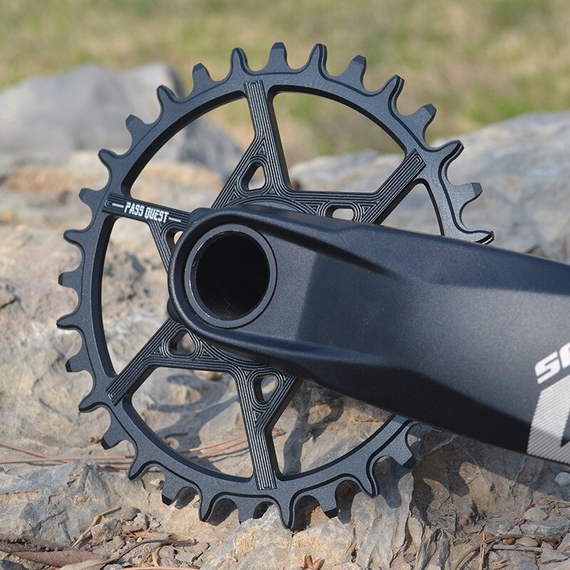PASS QUEST GXP Round Oval 0mm Offset 32T-42T Chainring MTB Narrow Wide Bike bicycle Chainwheel for Sram XX1 GX eagle X9 crankset