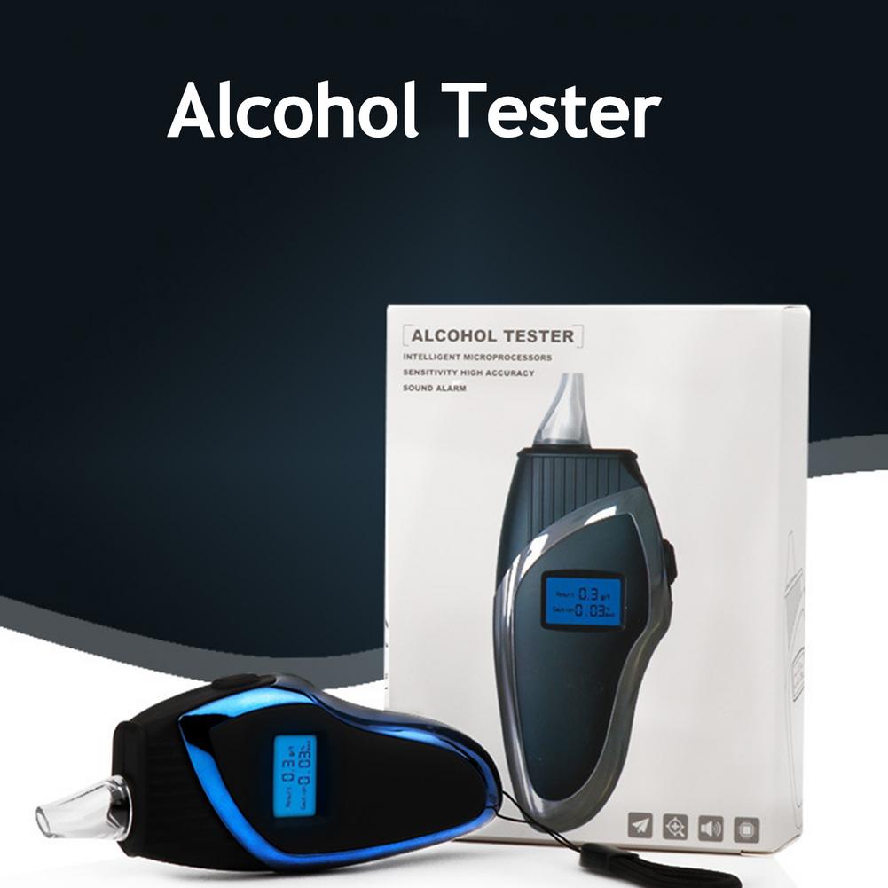 Handheld LED Digital Alcohol Tester With 5 Mouthpieces Detector Breathalyzer High-precision Alcohol Sensor Drunk Driving Tester