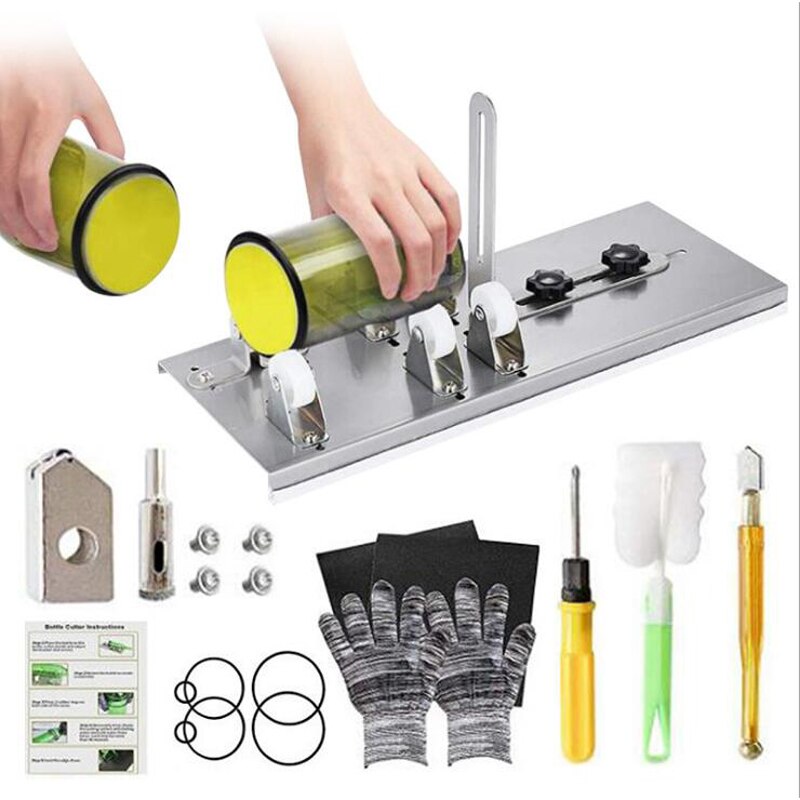 Glass Bottle Cutter Adjustable Sizes Metal Glassbottle Cut Machine Crafting Wine Bottles Decorations Cutting DIY Household Tools