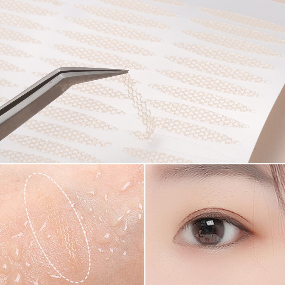 5 Vel Dubbele Vouw Zelfklevende Ooglid Sticker Tape Magic Lace Fiber Onzichtbare Transparante Ooglid Sticker Grote Ogen make Up Tool