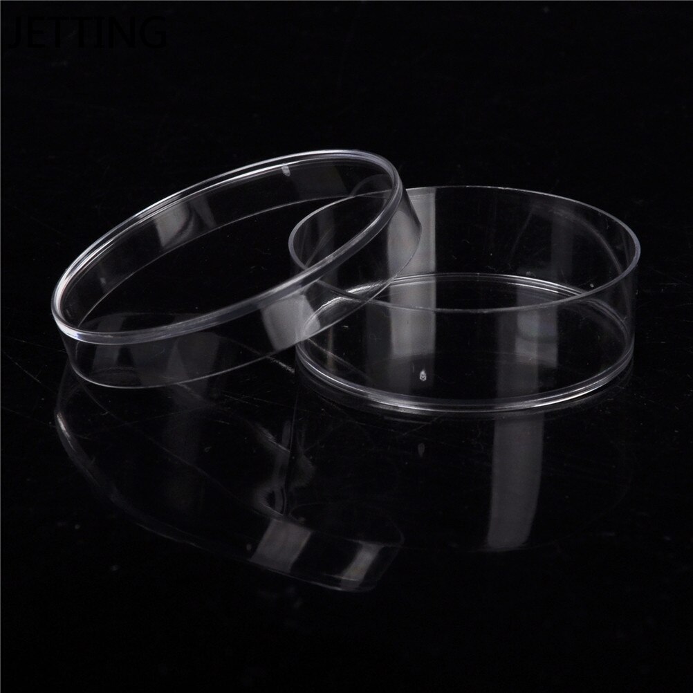 Jetting 10Pcs Praktische Steriele Petrischaaltjes Met Deksels Voor Lab Plaat Bacteriële Gist Chemische Instrument Lab Supply