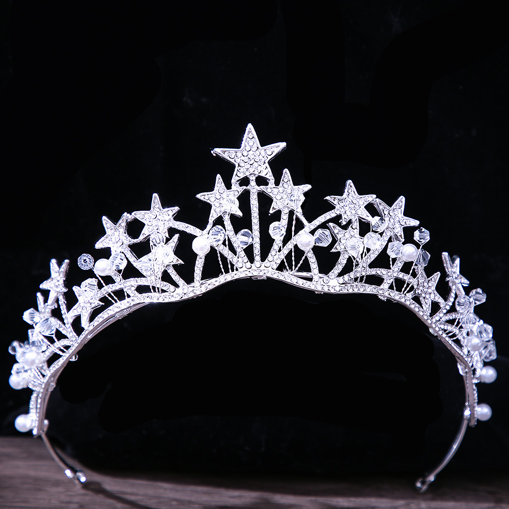 Diadèmes de mariée en cristal de couleur argent, couronne de luxe, strass, diadème de concours, couvre-chef, accessoires pour cheveux de mariage