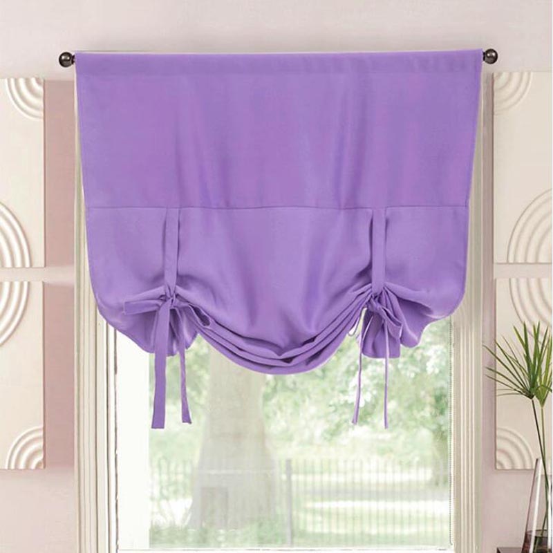 Kitchen Short Purdah Curtains Window Roman Blinds Drapes European style Decorative Valance: purple